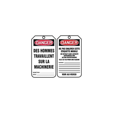 SAFETY TAGS  FRENCH RPPLASTIC TCF003PTM